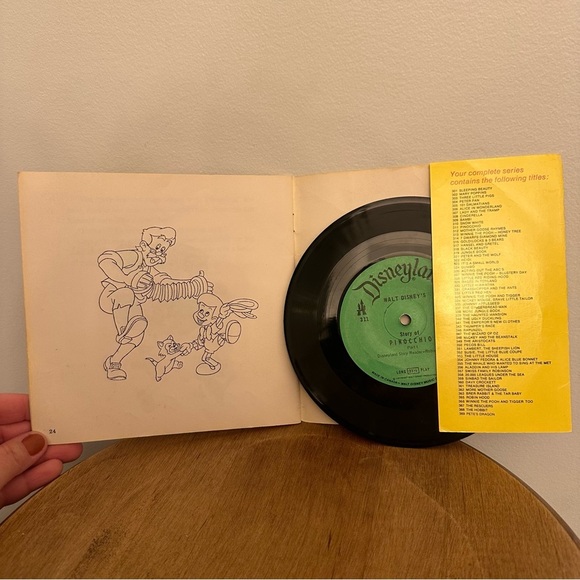 Vintage Disney Pinocchio #311 See Hear Read Record Book 33 1/3 RPM Songs Movie - Picture 3 of 16